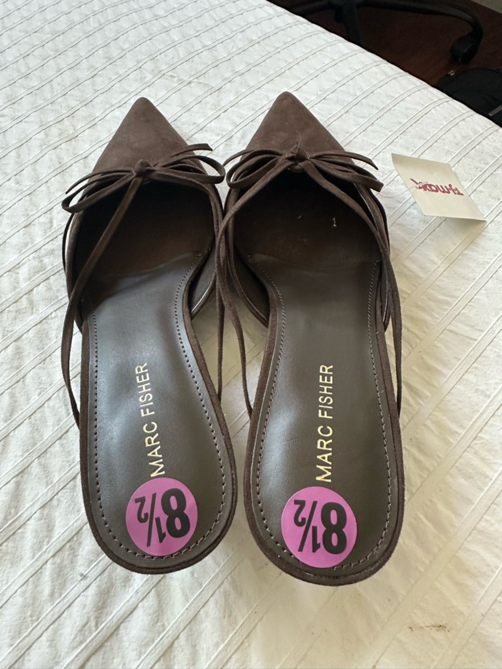 NWT Marc Fisher Brown Mules - Picture 3 of 5